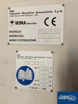 USED IMA IMA High Speed Capsule Checkweigher, Model Precisa 120