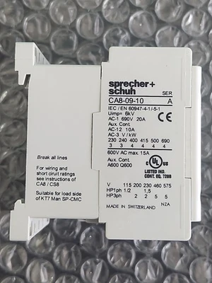 NEW SPRECHER+SCHUH CA8-09-10-110V50/120V60HZ