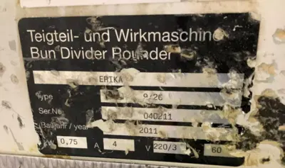 152-0695 Erika 36 Part Dough Divider Rounder 9-20