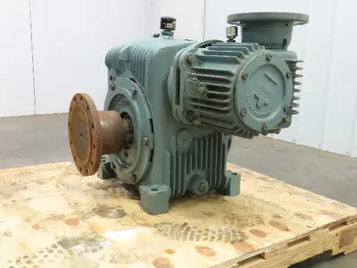 Cone Drive Gears Gear Reducer 500:1 Double Reduction 5Hp 3.5 RPM LH Gearbox
