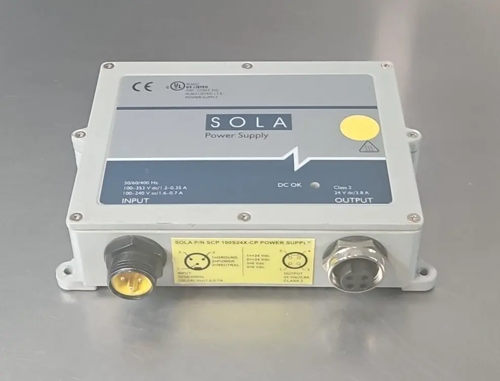 SOLA SCP 100S24X-CP Power Supply Class 2, 24Vdc 3.8A Output (BIN2.3.3)