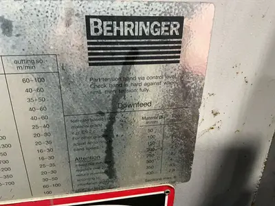 Used 1996 BEHRINGER HBP303A Horizontal Band Saws Ohio US | HGR 24 #1568449
