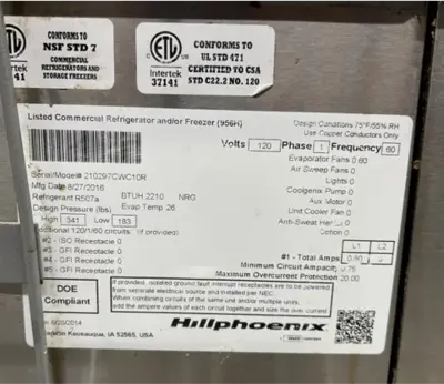 USED Hill Phoenix CWC10R.