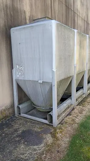 Bin, 70 CF, S/st, 45" x 90", Cone Bottom (47) #A743554