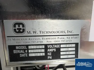 USED MW Technologies MW Technologies Tablet/Capsule inspection belt, Model RB300