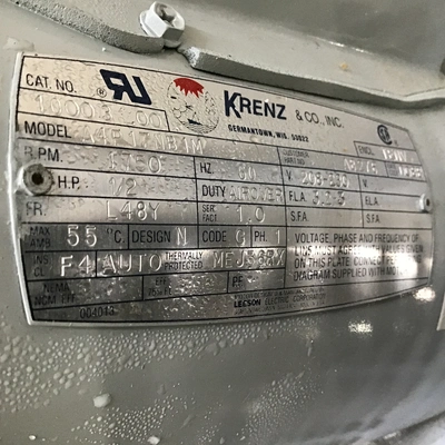 Krenz-Vent F24-A8180 Transformer Cooling Fan 1750 RPM 1/2 HP 60 Hz 208-330 V
