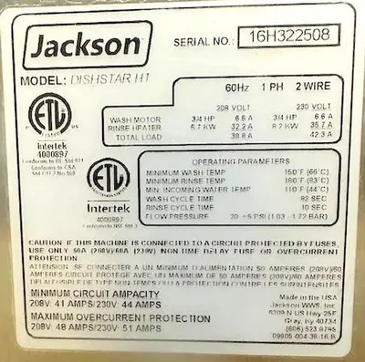 USED JACKSON DISHSTAR