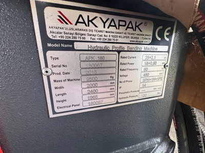 2018 AKYAPAK APK 180 Angle Roll | Kempler Machinery (10)