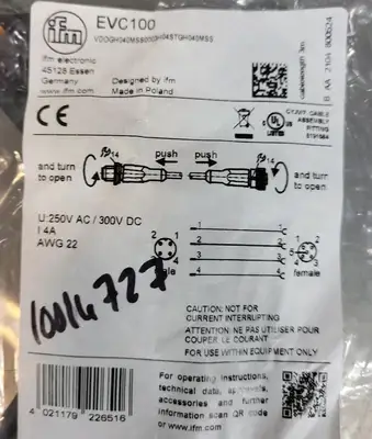 IFM EVC100 Sensor Plug Loc5B1