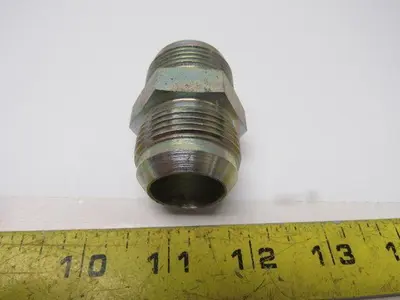 Male 37 Degree 16 JIC x 37 Degree 16 JIC Steel Adapter Fitting Lot of 2