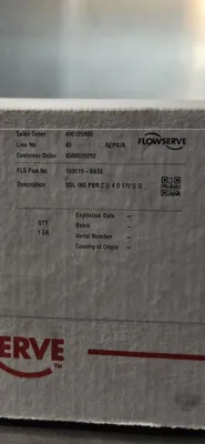 Flowserve 160019-BASE SGL INS PBR CU 4D F/V GG Loc5B18