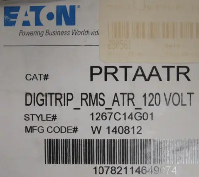 NEW EATON PRTAATR DIGITRIP RMS ATR 120V 1267C14G01