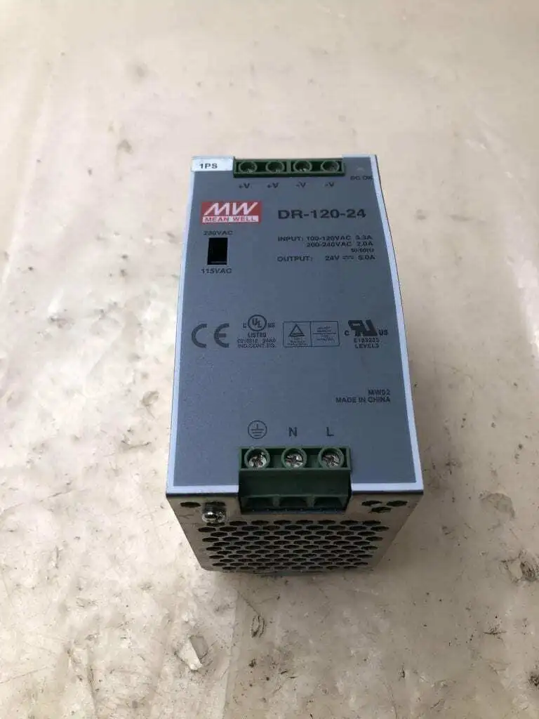 Mean Well DR-20-24 DIN Rail Power Supply 24VDC 100-120VAC 200-240VAC