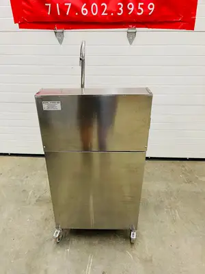 Hybrid 684 S/S Portable Hand Sink “NO TOUCH” Electric 120v or Battery Operated