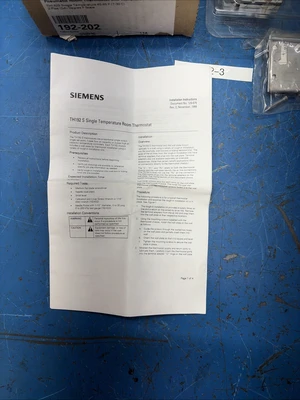 New | in-Stock Siemens 192-202 HVAC Parts and Equipment Indiana US | J&J Industrial Supply #1271361