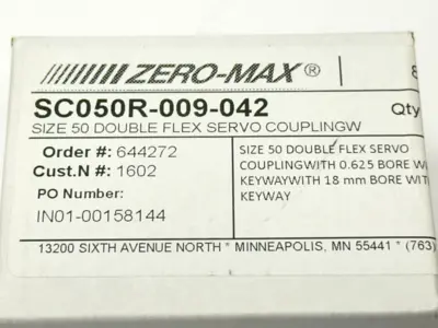 New | in-Stock Zero-Max SC050R-009-042 Misc Electrical & Power Parts Michigan US | Maverick Industrial Sales #1454193