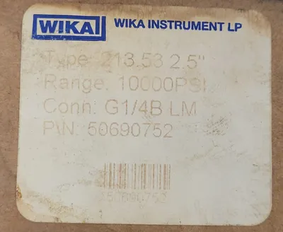 Wika 213.53 2.5 Pressure Gauge Tooling & Accessories, Gauges | Machinery Central (3)