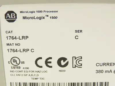 Allen Bradley 1764-LRP MicroLogix 1500 Processor Unit Series C FW 12