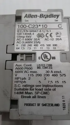Used ALLEN-BRADLEY ALLEN-BRADLEY 100-C23*10 C PLC Contactors | ND Industrial Surplus #1215944