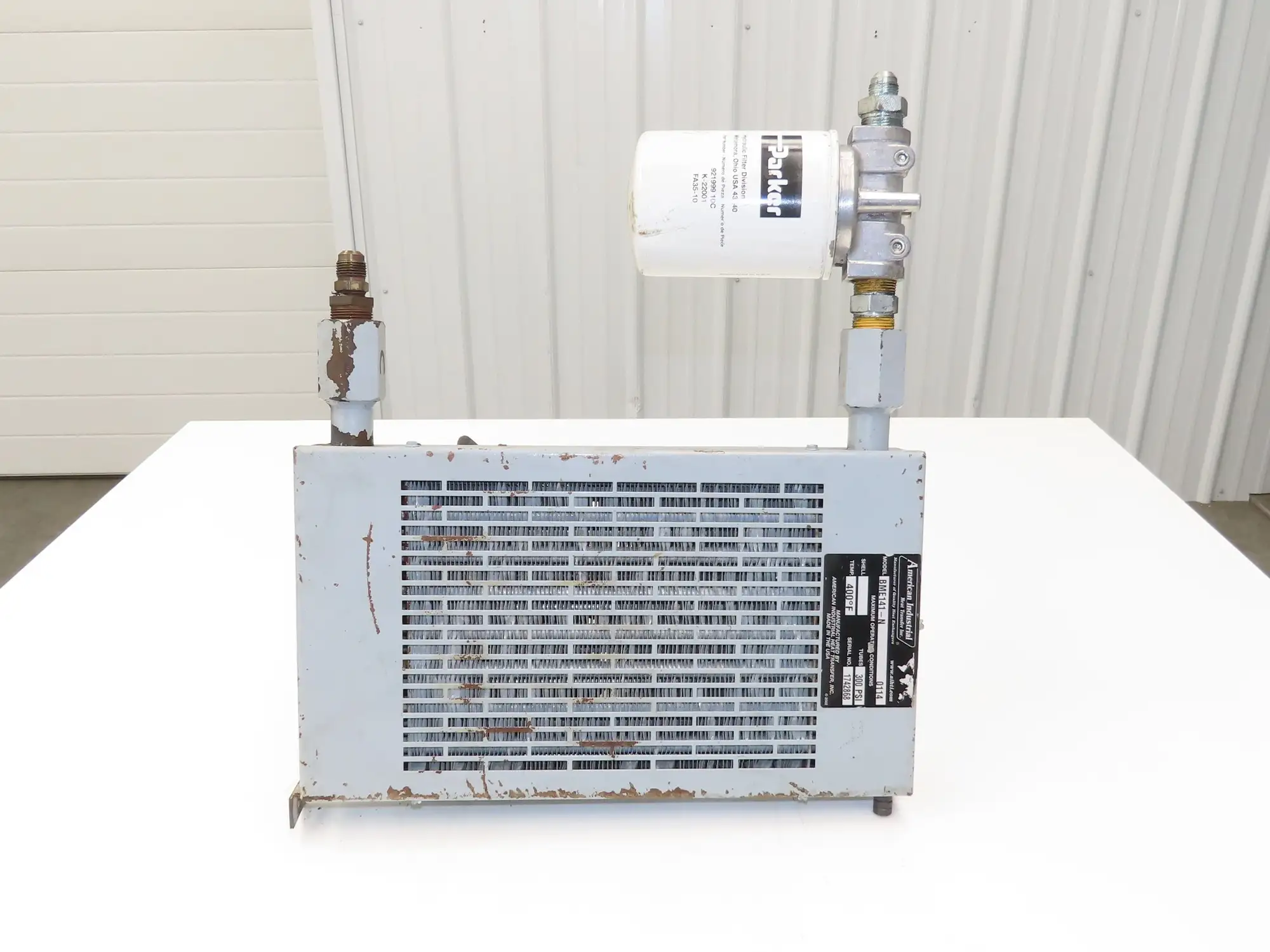 BME-141-N Heat Exchanger 115V Single Pass Side Connection With Attached Filter