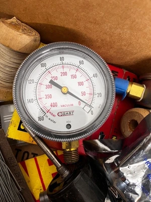 Box of Assorted Industrial Electrical and Pressure Components