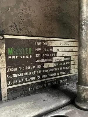 USED 1973 MINSTER E2-500