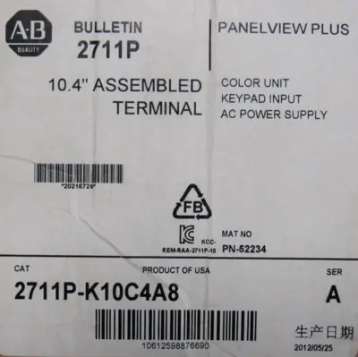 2711P-K10C4A8 PANELVIEW PLUS 1000 SER.A 2711PK10C4A8 NEW SURPLUS