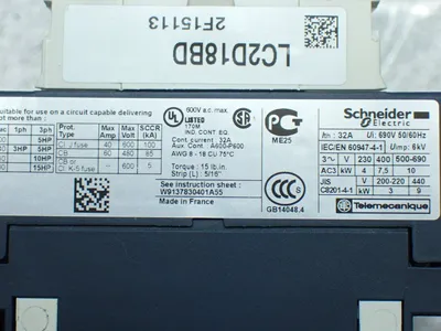 NEW SCHNEIDER ELECTRIC LC2D18REQ3827G3