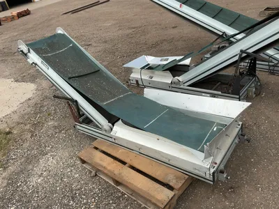 (3) Crivaf Automation Belt Conveyors, Aluminum Frame, no motors, need work, longest is approx. 140”