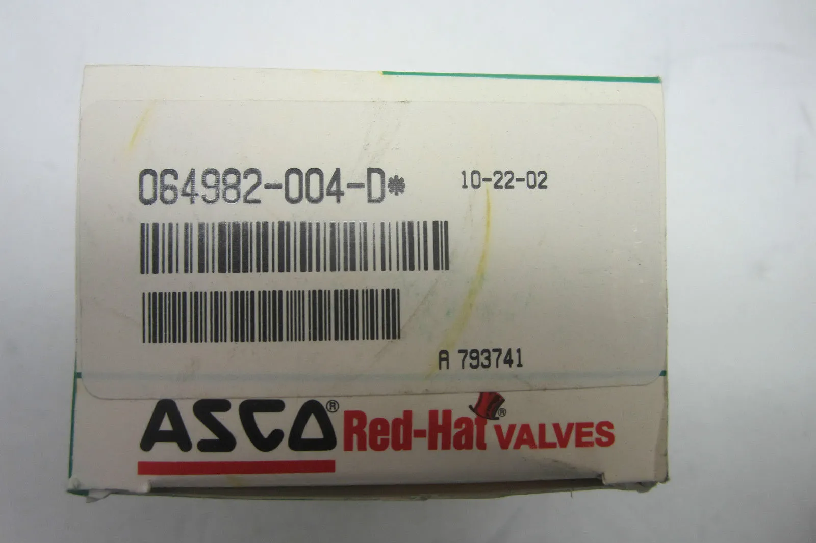 NEW ASCO 064982-004-D COIL VALVE 064982004D