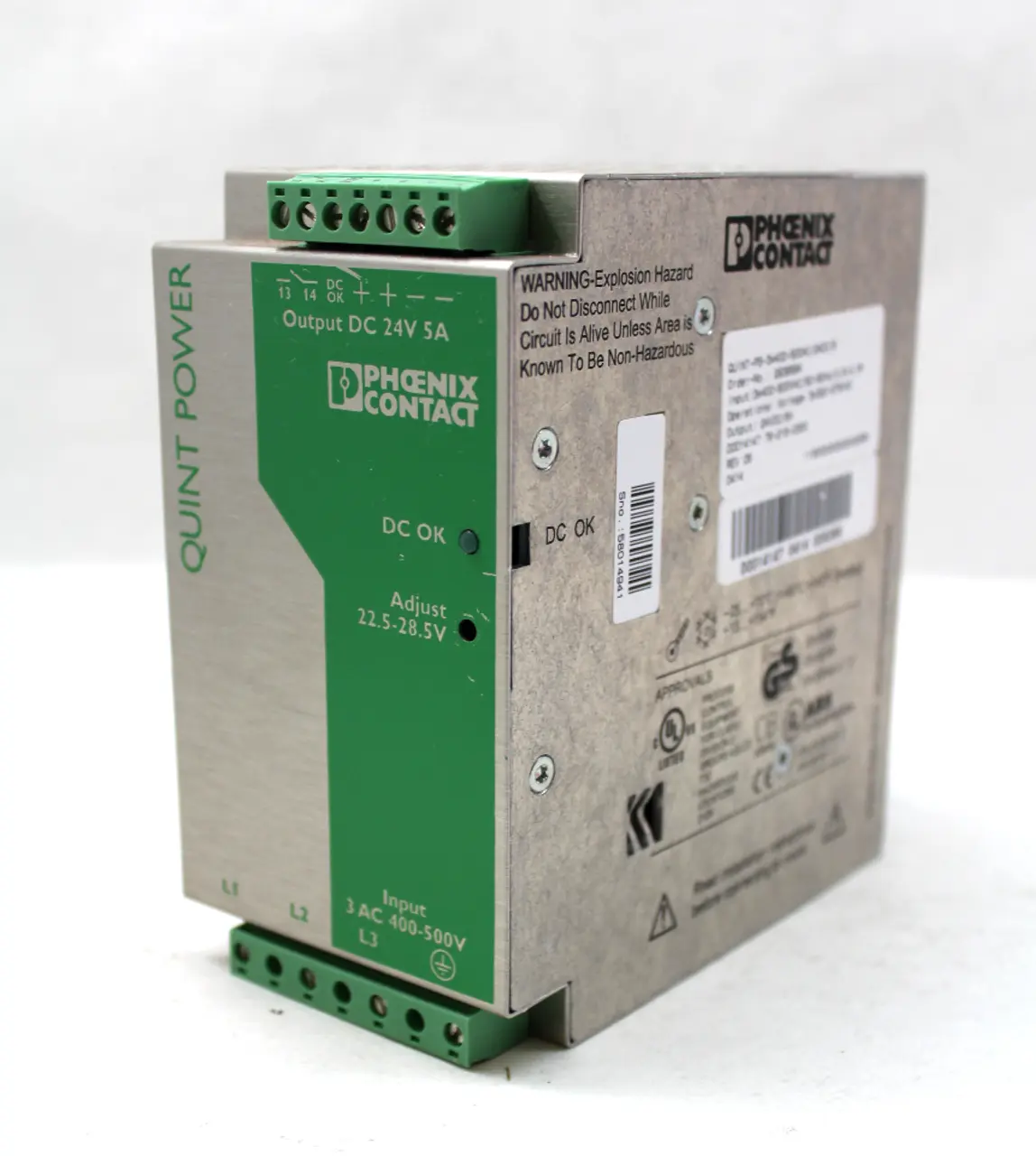 USED PHOENIX CONTACT QUINT-PS-3X400-500AC/24DC/5A