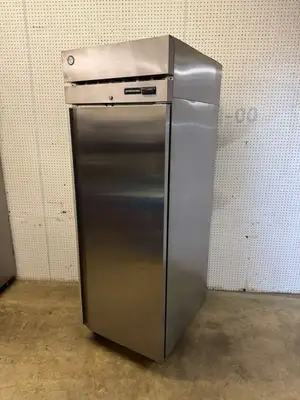 Used Hoshizaki Used 27 1/2" Hoshizaki R1A-FS Stainless Solid Door Reach-In Refrigerator - TH1 Refrigerators Illinois US | Falcon Restaurant Supply #1374365