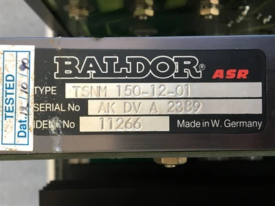USED BALDOR TSNM150-12-01-BALDOR ASR  TSNM150-12-01
