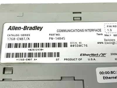 USED ALLEN-BRADLEY SER. A COMPACTLOGIX L4X ETHERNET/IP MODULE