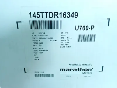 Used MARATHON MOTORS 145TTDR16349 Motors (misc) Ohio US | HGR 24 #877769