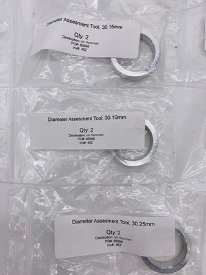 DIAMETER ASSESSMENT TOOL , (LOT of 7 RING GAGES)