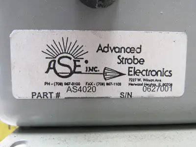 Advanced Strobe AS4020 High Intensity Fiber Optic Strobe 115V 20HZ