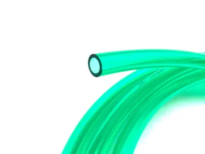 USED SMC POLYURETHANE TUBING GREEN, 12MM LOT OF 5 METERS