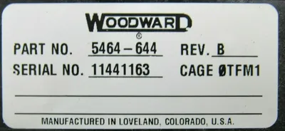 USED WOODWARD 5464-644 DRIVER MODULE 5464644 REV B 2C ACT DRIVER
