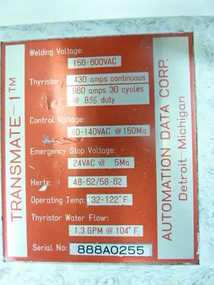 USED AUTOMATION TRANSMATE-1 END PLATE