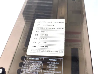 USED INDRAMAT DDS02.1-W025-RS01-00-FW, DDS02.1-W025-D, FWA-DIAX02-SSE-02VRS-MS