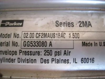 USED PARKER 02.00-CF2MAUS18AC-1.500 CYLINDER 0200CF2MAUS18AC1500USED
