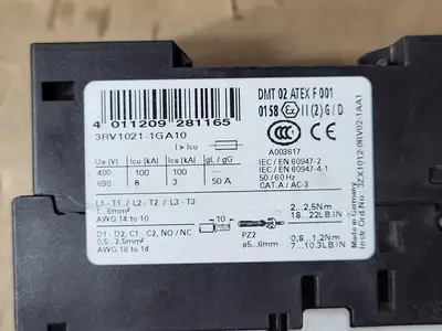 USED SIEMENS 3RV1021-1GA10