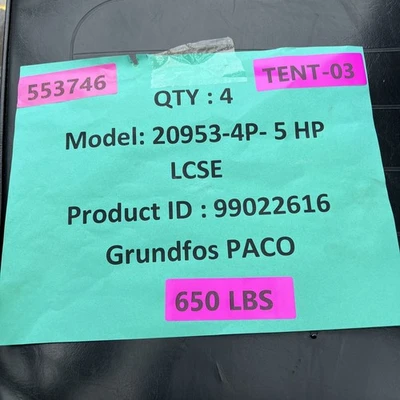 New | in-Stock Grundfos 20953-4P- 5HP Centrifugal Pumps California US | Davliegogo LLC #1705438