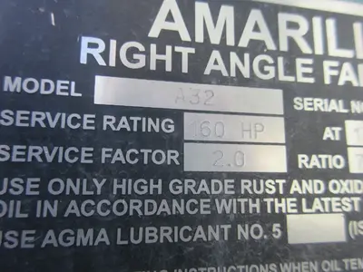 160 HP @ 1750 RPM, Amarillo #A32, right angle fan drive, 7.89:1 Ratio