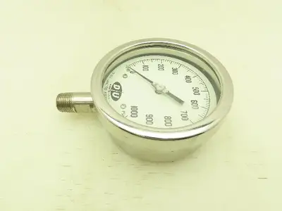 Duro-United Pressure Gauge 0-1000 PSI 4-1/2" Dial