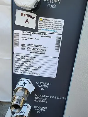 CTI CRYOGENICS IS-1000 COMPRESSOR 8135961G001