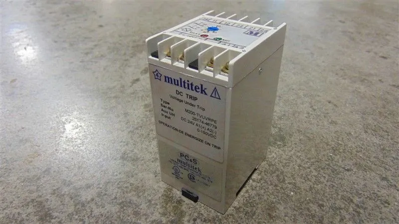 Multitek M200-TVUVRPE DC Voltage Under Trip Module Used