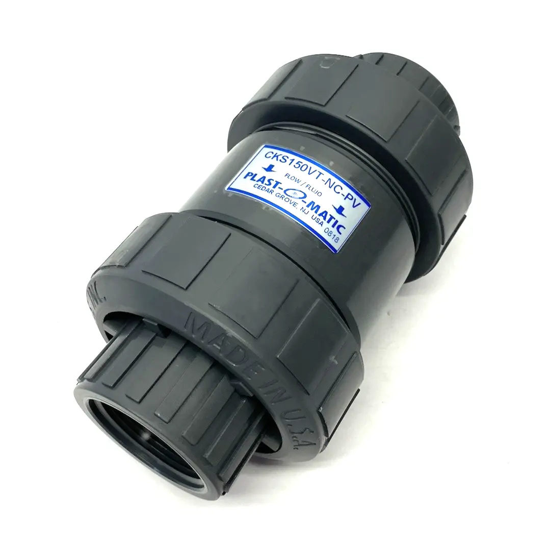USED PLAST-O-MATIC NORMALLY CLOSED CHECK VALVE 1-1/2" CONNECTION