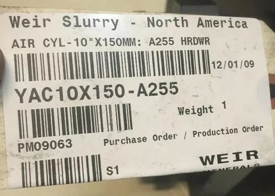 NEW Weir YAC10X150-A255